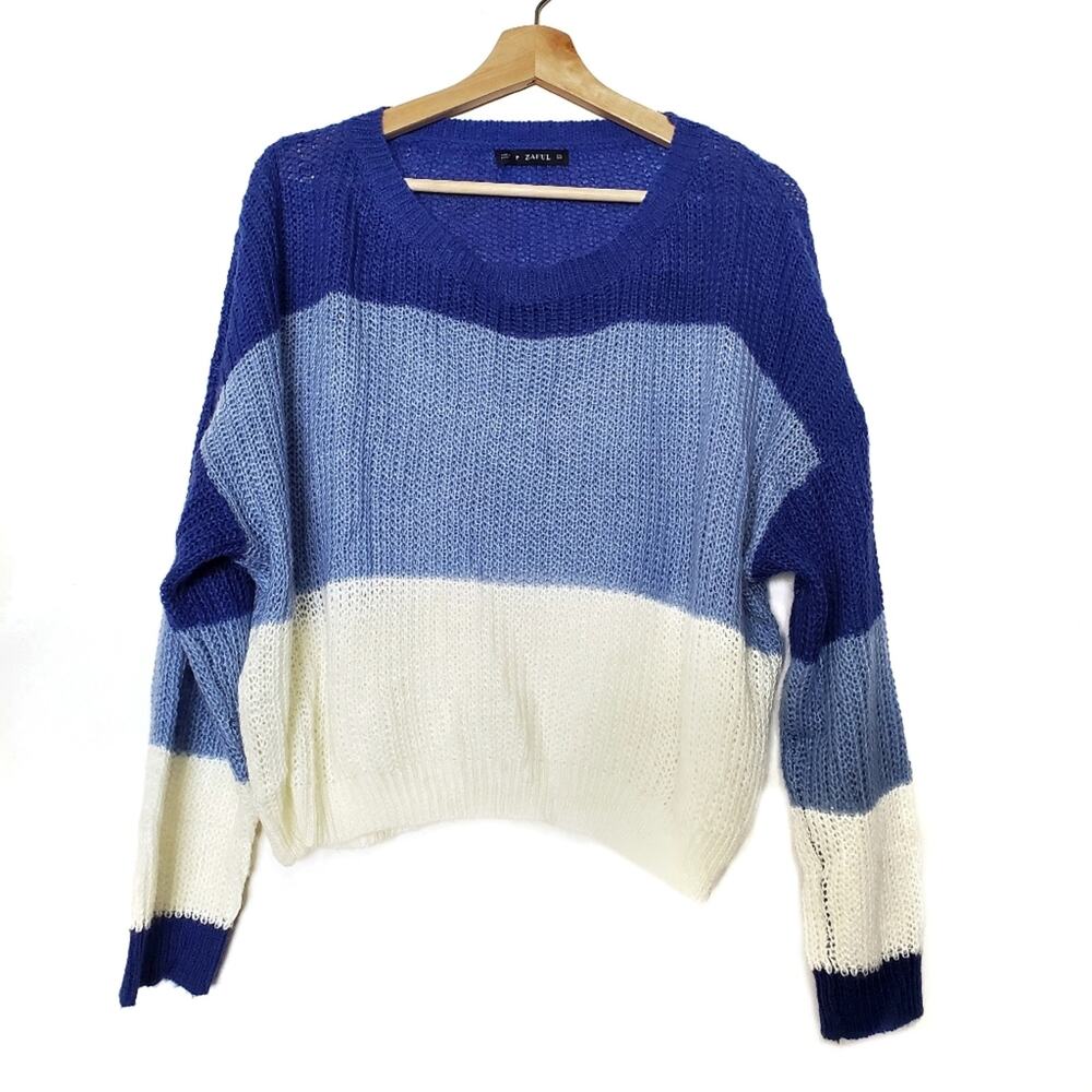 Zaful | Lightweight Colorblock Crop Sweater